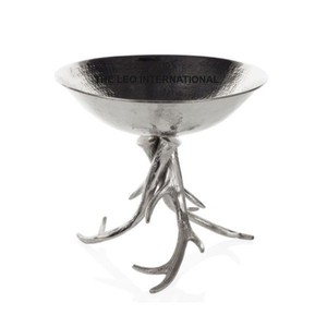 เขากวางชุบทองดีไซน์ทรงกลมชามตกแต่งทำจากไม้อลูมิเนียมโลหะ - Product Image 3