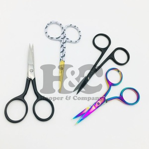 Plasma Black Manicure <b>Cuticle</b> Nail Scissors New Curved Scissors Sharp Gold Tip Lash Logo Stainless Steel Beauty <b>Tool</b> Sustainable - Product Image 3