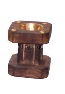 Quemador de incienso de resina de madera ecológico hecho a mano con cuenco dorado, quemador de carbón, decoración para el hogar, quemador de perfumería - Product Image 2