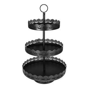 Soporte redondo para pasteles de alta calidad, Metal de cristal de grado alimenticio, juego de estilo INS desechable ecológico, herramientas para hornear postres, bolsa empaquetada - Product Image 3