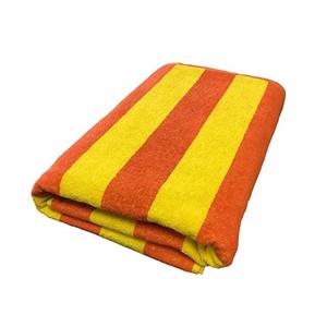 Serviette de plage en coton biologique jacquard à rayures, grande taille 90 x 182 cm, personnalisable avec logo, haute qualité, certifiée GOTS, vente en gros - Product Image 2