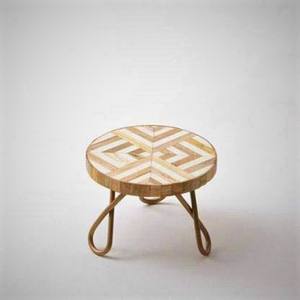 Support à gâteau rond design moderne support à plateau polyvalent tabouret de jardinière bois métal pour la maison hôtel fêtes d'anniversaire d'anniversaire - Product Image 3