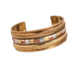Brazalete de Latón de Alta Calidad, Artesanía de Moda, Joyería Tribal Étnica Natural de Latón de la India por Quality Handicrafts - Product Image 5