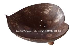 Biodegradable Sustainable Coconut Soap Dish/ Coconut Soap Dish Tray/ Coconut Shell Soap Holder With Laser Logo by Eco2go Vietnam - Product Image 6