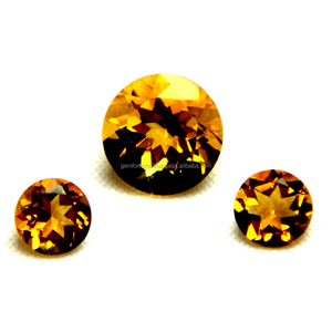Pierre précieuse en citrine naturelle, forme ronde, taille facetée, pierre précieuse en vrac, 8 mm - 16 mm, haute qualité, fabrication de bijoux, pierre précieuse en citrine - Product Image 3