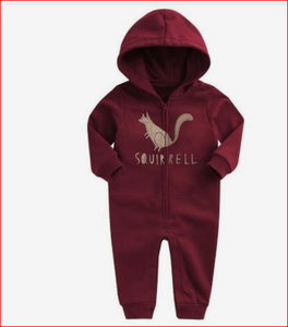 Mamelucos de bebé de manga larga con capucha 95% algodón 5% spandex últimas colecciones de ropa de bebé niño mamelucos broches de elastano y cremallera - Product Image 1