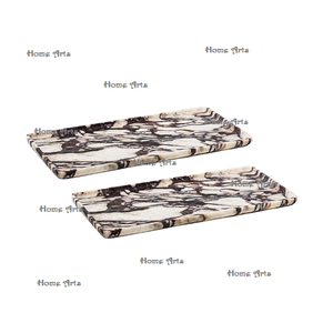Ensemble de trois plateaux de service rectangulaires de différentes tailles, de qualité supérieure, par Home Arts - Product Image 5