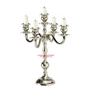 Unique Square Floor <b>Candelabra</b> Wedding Centerpieces 5 Arms Aluminum Silver Plated Handmade Eco-Friendly Christmas Decoration - Product Image 6
