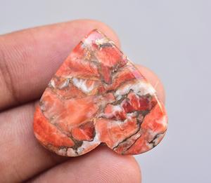 Arizona Turquoise Heart Cabochon Wholesale Turquoise Heart Shape Gemstone Sponge Coral With Copper Turquoise Heart Cabochon - Product Image 6
