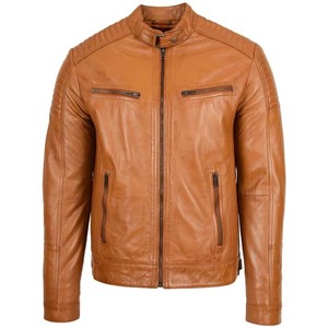 High Street Style <b>Winter</b> Windproof Waterproof Breathable Sustainable Genuine <b>Leather</b> <b>Jacket</b> Men's OEM Service High Fashion - Product Image 3