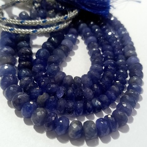 Tanzanite Rondelle Forme Facettes Perles De Pierres Précieuses En Vrac Poli À La Main Fabrication De Bijoux Pierre En Gros Collier Prix Par Brin - Product Image 3