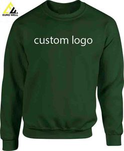 Top venta Streetwear sólido de punto antiarrugas otoño hombres y mujeres 100% algodón forrado pulóver sudadera - Product Image 4