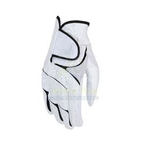 Guantes de golf de piel de oveja de color sólido de calidad superior personalizables Cuero de mano izquierda y derecha con logotipo personalizable - Product Image 3