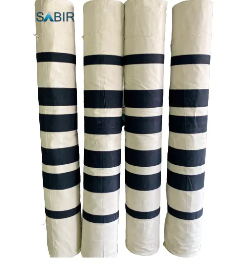 Rollo de tela de lona a rayas blancas y negras, diseño personalizado de alta resistencia, estilo árabe tradicional, lona para tienda, rompevientos, pared