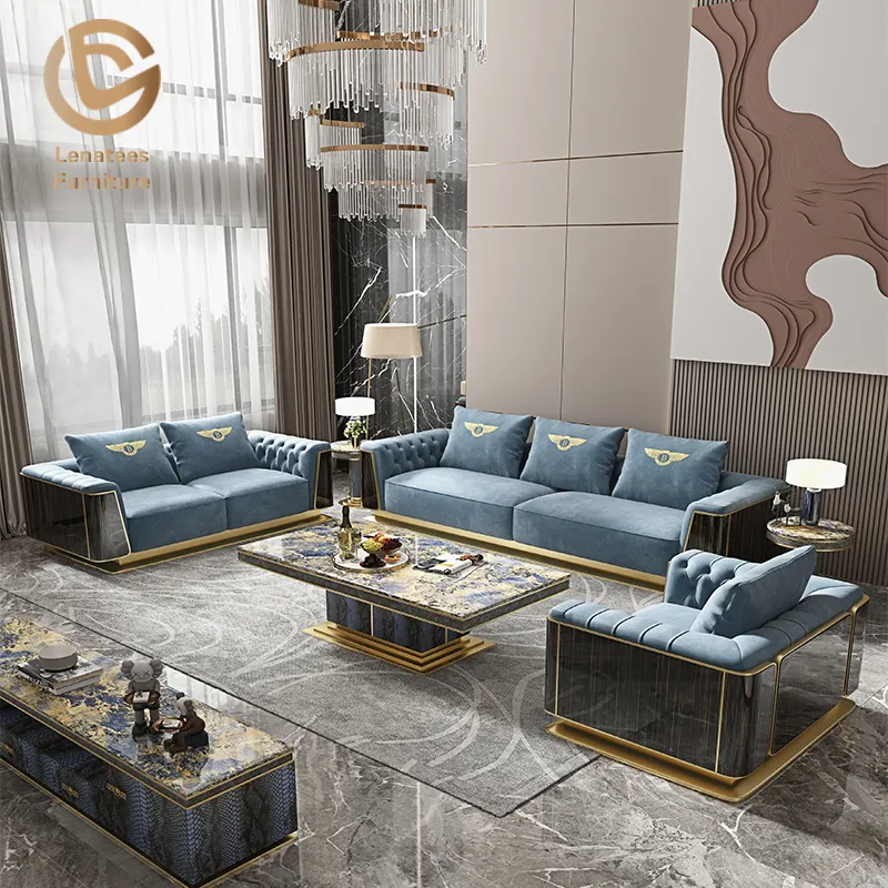 Modern High-end Design Italy Luxury Sofa Living Room Leather Sofa