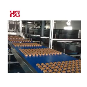 HG-CFC Automatic Mini Paper Muffin Cake Baking Machine / Madeline Cup Cake Making Machine / Custard Cake Production Line