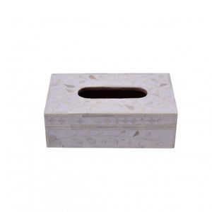 Boîte de serviette de haute qualité, boîte à mouchoirs indienne, incrustation de résine décorative, vaisselle, vente en gros, porte-mouchoirs en résine par Axiom Home Accents - Product Image 1