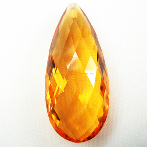 Citrino natural 3A Grado de alta calidad Precio de fábrica al por mayor Piedra preciosa suelta facetada de alta calidad Corte de briolette citrino real - Product Image 4