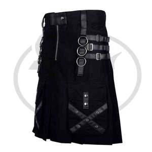 Hecho a medida híbrido moderno Denim negro Wallace falda escocesa Tartan - Product Image 2