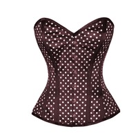 Korset Wanita Berkualitas Tinggi dengan Tulang Baja Ganda, Bahan Satin, Bodysuit Kancing, Bordir Renda, Bernapas, Ramah Lingkungan, dan Mengecilkan Tubuh