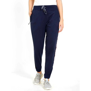 Pantalones de chándal para correr de color azul oscuro para mujer, prendas de vestir informales, transpirables, al mejor precio - Product Image 1