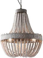 Lustre en métal avec perles en bois couleur grise pour la maison décorative fête de mariage salon utilisation