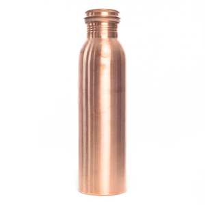Copper Water Bottle with logo and custom engraving high quality manufacturer for water bottles india copper hammered - Product Image 4