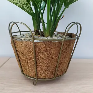 Flower Pot with Coconut Coir and iron frame made in Viet Nam