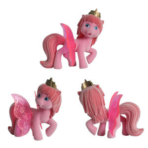 <span class=keywords><strong>Figurine</strong></span> de <span class=keywords><strong>poney</strong></span> papillon en PVC floqué en rose magique pour capsule surprise oeuf porte-clés nourriture mate collection - Product Image 3