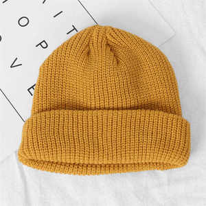 Soft Spring Eco-Friendly Plus Size Hip Hop <b>Beanies</b> <b>Hats</b> Knitted Solid Customize Fisherman's <b>Beanie</b> - Product Image 6