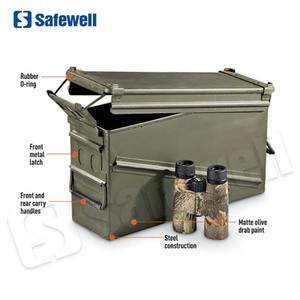 Caja de Munición Safewell Resistente, Rectangular, de Acero, Modelo M2A1, para Calibre .50, Multiusos, para Munición de <span class=keywords><strong>9mm</strong></span>, con Asa, para Caza - Product Image 2