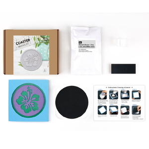 แก้วคอนกรีตทำมือพร้อมจานรองแก้วลายวงกลมสีเทาด้าน ของตกแต่งบ้าน - Product Image 6