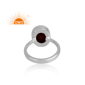 925 Sterling Fine Silver Women's <b>Dainty</b> <b>Ring</b> Jewelry Supplier Oval Shape Natural Sponge Coral Gemstone Bezel Setting <b>Ring</b> - Product Image 4