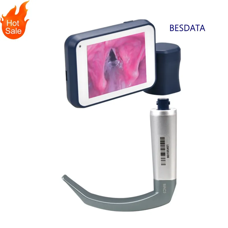 BESDATA再利用可能なリジッド挿管スマートデジタルビデオLaryngoscopy交換用ビデオLaryngoscope with Camera