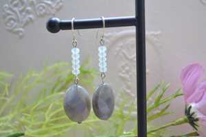 Bijoux en argent Sterling 92.5 opale naturelle et Labradorite, boucles d'oreilles en pierres précieuses Flashy, bijoux pour femmes, cadeau mignon - Product Image 3