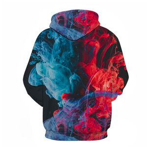 Vente en gros Sweats à capuche personnalisés pour homme en molleton à motif solide Sweatshirts de teinture surdimensionnés imprimés en sublimation 3D pour l'hiver - Product Image 4