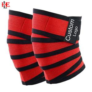 ผ้าพันเข่าพร้อมระบบพยุงยืด - ผ้าฝ้ายผสมสําหรับยกน้ําหนัก เพาเวอร์ลิฟท์ และออกกําลังกายในยิม | เพิ่มสไตล์ฟิตเนสของคุณ - Product Image 1