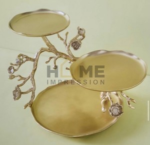 Most Luxury Metal <b>3</b> <b>Tier</b> Modern Art Design Decorative Pattern Latest <b>Cake</b> <b>Stand</b> - Product Image 3