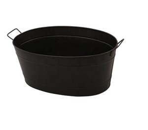 อ่างเครื่องดื่มงานปาร์ตี้ทำจากโลหะกัลวาไนซ์สีดำคอลเลอร์ขายส่ง - Product Image 1