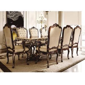 Muebles de Comedor Contemporáneos en Madera de Teca, Mesa de Comedor de Estilo Imperial, Muebles de Comedor Modernos Tallados en Madera, EE. UU. - Product Image 1