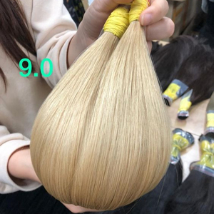 Extensión de cabello Remy vietnamita crudo doble estirado estándar de EE. UU. Paquete de cabello trenzado rizado Rubio Natural de alta calidad humano virgen - Product Image 1