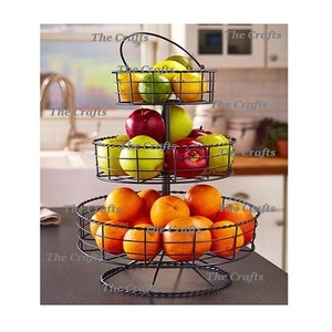 Panier à fruits et légumes en métal au design moderne et support pour bol pour la cuisine des restaurants, bol à fruits en Inde - Product Image 5