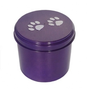 Urna Cilíndrica para Mascotas con Tapa de Rosca de Plástico y Huella Grabada para Perros Spaniel, Fabricada en Plástico PP Ecológico y Duradero por AB COLLECTIONS - Product Image 2