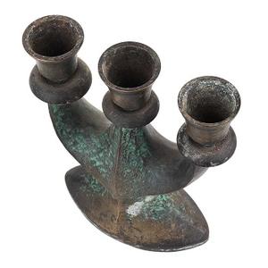 Juego de portavelas florales de aluminio con acabado de plata, portavelas decorativo de alta calidad, BASSIC, 2 unidades - Product Image 3