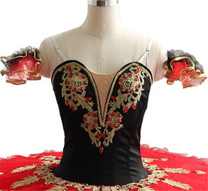 Nouveau Femmes Vêtements de Performance <span class=keywords><strong>Noir</strong></span> <span class=keywords><strong>Rouge</strong></span> Professionnel Ballet Adulte Costumes - Product Image 4