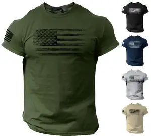 USA Distressed Flag Männer T-Shirt Patriotisches amerikanisches T-Shirt. Fitness-Shirts bequem passen Neuankömmlinge lässige T-Shirts