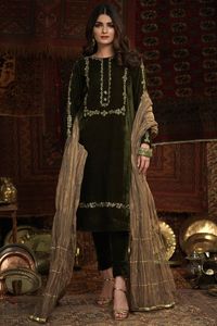 LATEST--NEW---KURTA avec PANTALON-Robe pour la Fête-usure-robe avec Belle-travail applique pour la Fête/Mariage = 2021. - Product Image 2