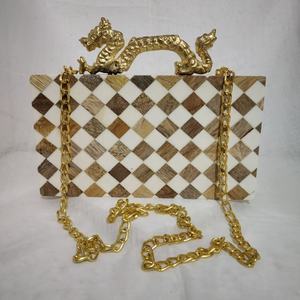 Partywear 2024 ans résine boîte pochette soirée Top qualité mode dames bandoulière sac de fête mariage femmes résine et bois - Product Image 1