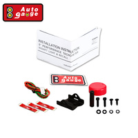 Tacómetro con Carcasa de Aluminio y Lente de Vidrio LED Blanco de 127 mm, 233911SW-SM, Pantalla Analógica de 11000 RPM, Luz de Advertencia de Cambio de Marcha