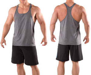 เสื้อกล้ามออกกำลังกายผู้ชายแบบสบายๆ เป็นมิตรกับสิ่งแวดล้อม แห้งเร็ว พร้อมตัวเลือกปรับแต่งสำหรับผู้ที่ชื่นชอบการออกกำลังกาย - Product Image 1